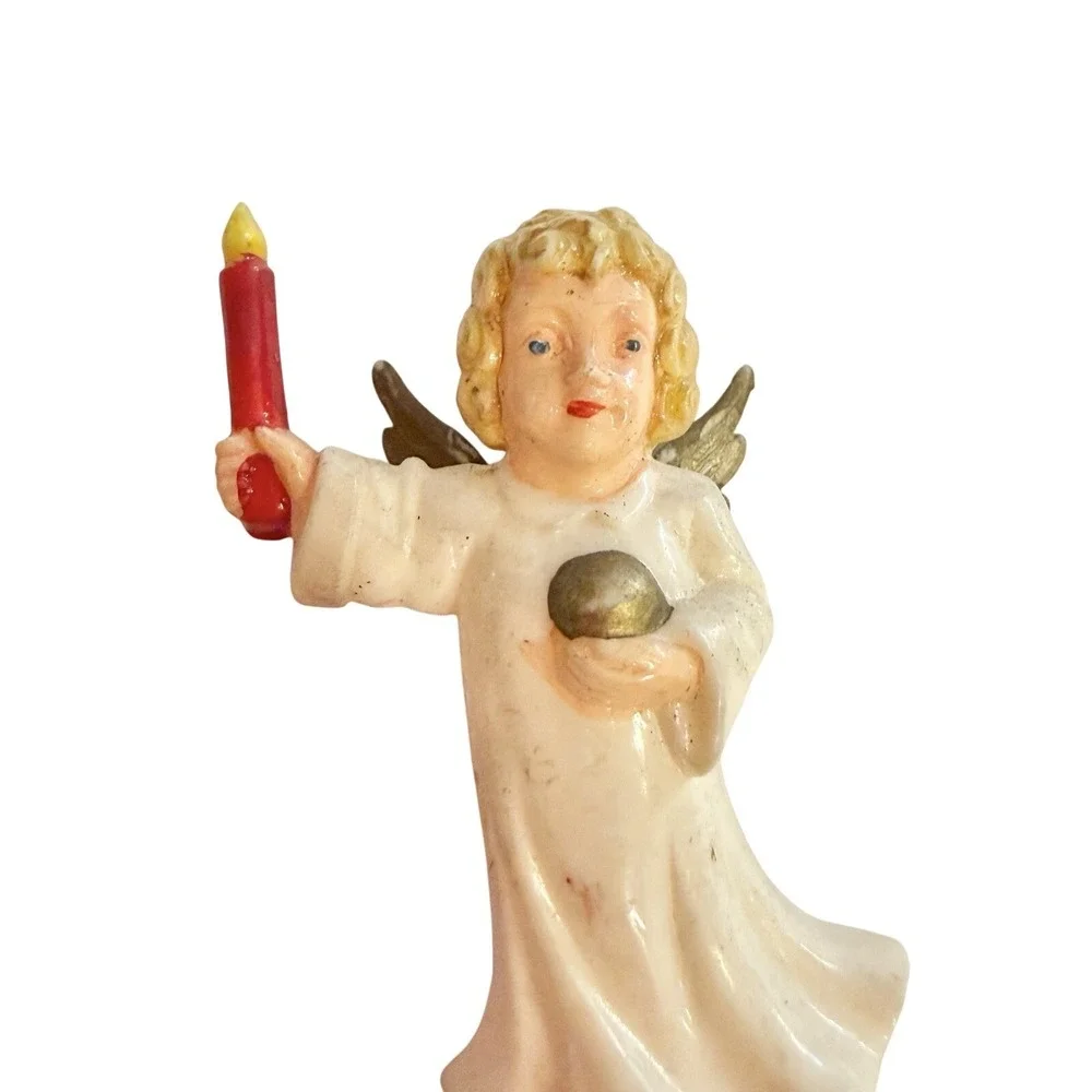 Vintage Cherub Angel Christmas Cupcake/Cake Toppers Made in‎ Germany Set (4)
